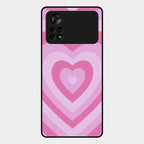 Latte Love Patter Glass Case Cover - Pink For Poco X4 Pro 5G