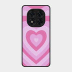 Latte Love Patter Glass Case Cover - Pink For Poco X7 5G