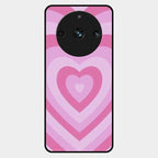 Latte Love Patter Glass Case Cover - Pink For Realme 11 Pro Plus 5G