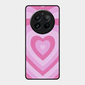 Latte Love Patter Glass Case Cover - Pink For Realme 12 Pro 5G