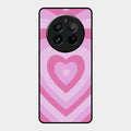 Latte Love Patter Glass Case Cover - Pink For Realme 12 Pro Plus 5G