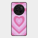 Latte Love Patter Glass Case Cover - Pink For Realme 12 Pro Plus 5G
