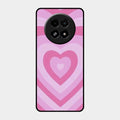 Latte Love Patter Glass Case Cover - Pink For Realme 13 5G