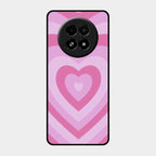 Latte Love Patter Glass Case Cover - Pink For Realme 13 5G