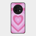 Latte Love Patter Glass Case Cover - Pink For Realme 13 Plus 5G