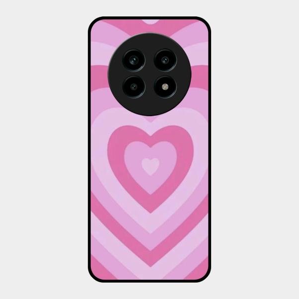 Latte Love Patter Glass Case Cover - Pink For Realme 13 Pro Plus 5G