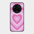 Latte Love Patter Glass Case Cover - Pink For Realme 14 Pro 5G