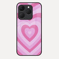Latte Love Patter Glass Case Cover - Pink For Realme 15T 5G