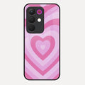 Latte Love Patter Glass Case Cover - Pink For Realme 15X 5G