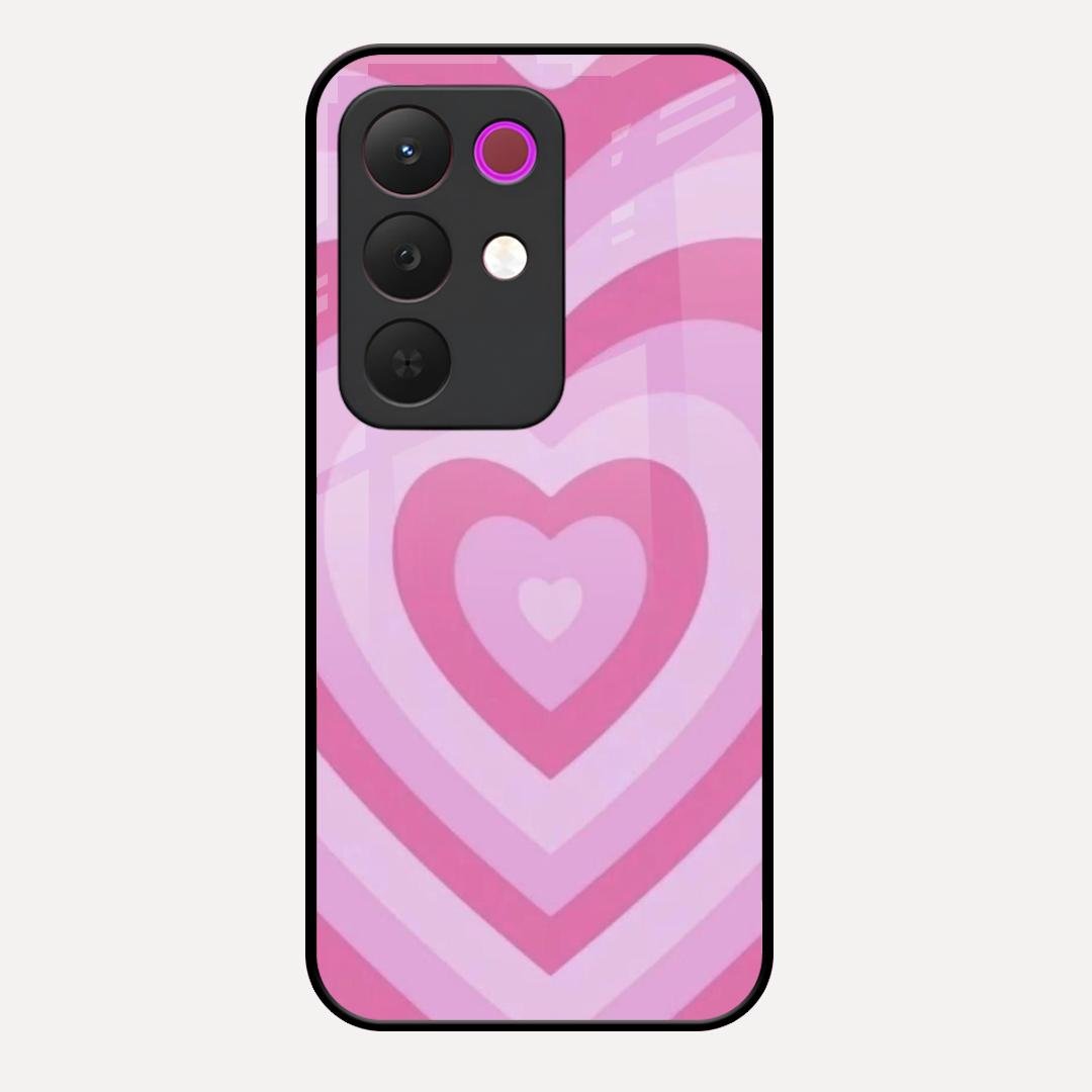 Latte Love Patter Glass Case Cover - Pink For Realme 15X 5G