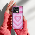 Latte Love Patter Glass Case Cover - Pink For Realme 16 Pro Plus 5G