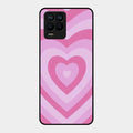 Latte Love Patter Glass Case Cover - Pink For Realme 8 Pro