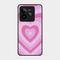 Latte Love Patter Glass Case Cover - Pink For Realme Gt 7 Pro
