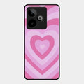 Latte Love Patter Glass Case Cover - Pink For Realme Gt 7T 5G