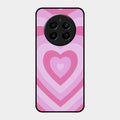 Latte Love Patter Glass Case Cover - Pink For Realme Narzo 70 5G