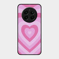 Latte Love Patter Glass Case Cover - Pink For Realme Narzo 70 Pro 5G