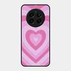 Latte Love Patter Glass Case Cover - Pink For Realme P1 5G