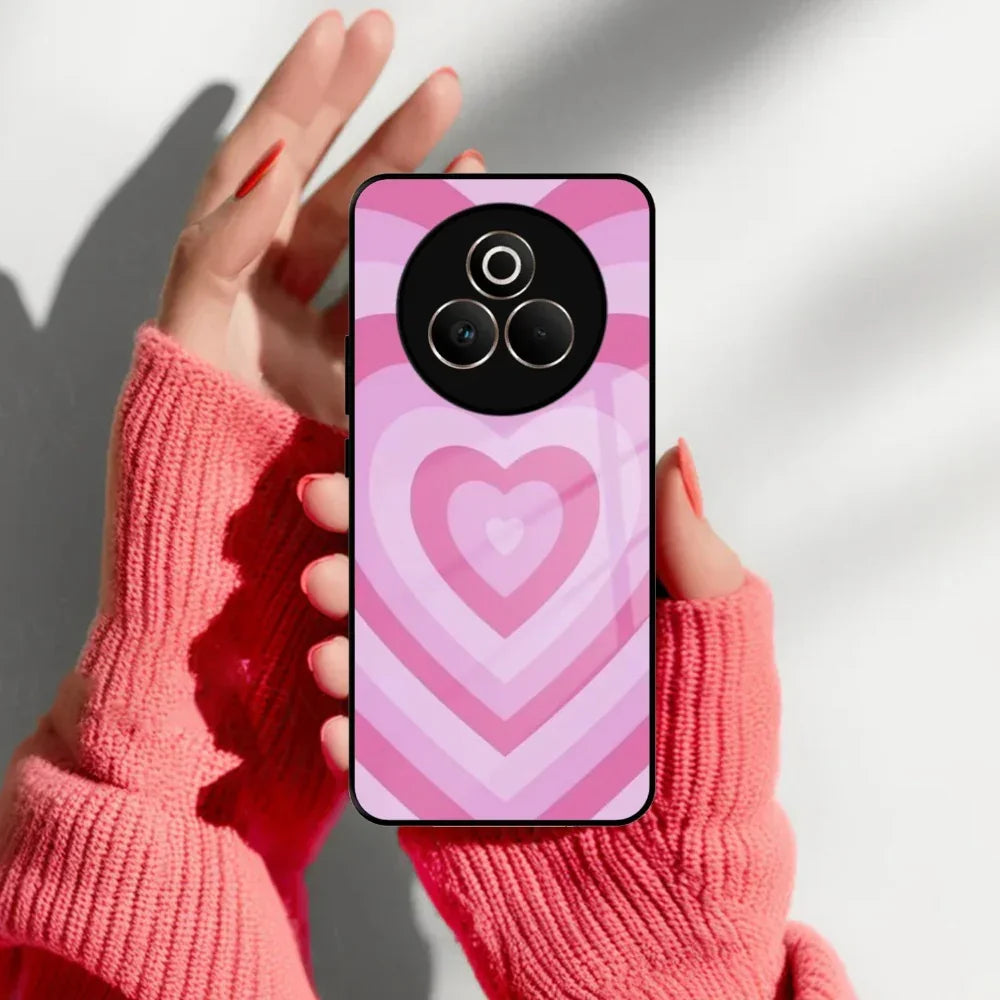 Latte Love Patter Glass Case Cover - Pink For Realme/Narzo - ShopOnCliQ