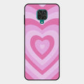 Latte Love Patter Glass Case Cover - Pink For Redmi Note 10 Lite