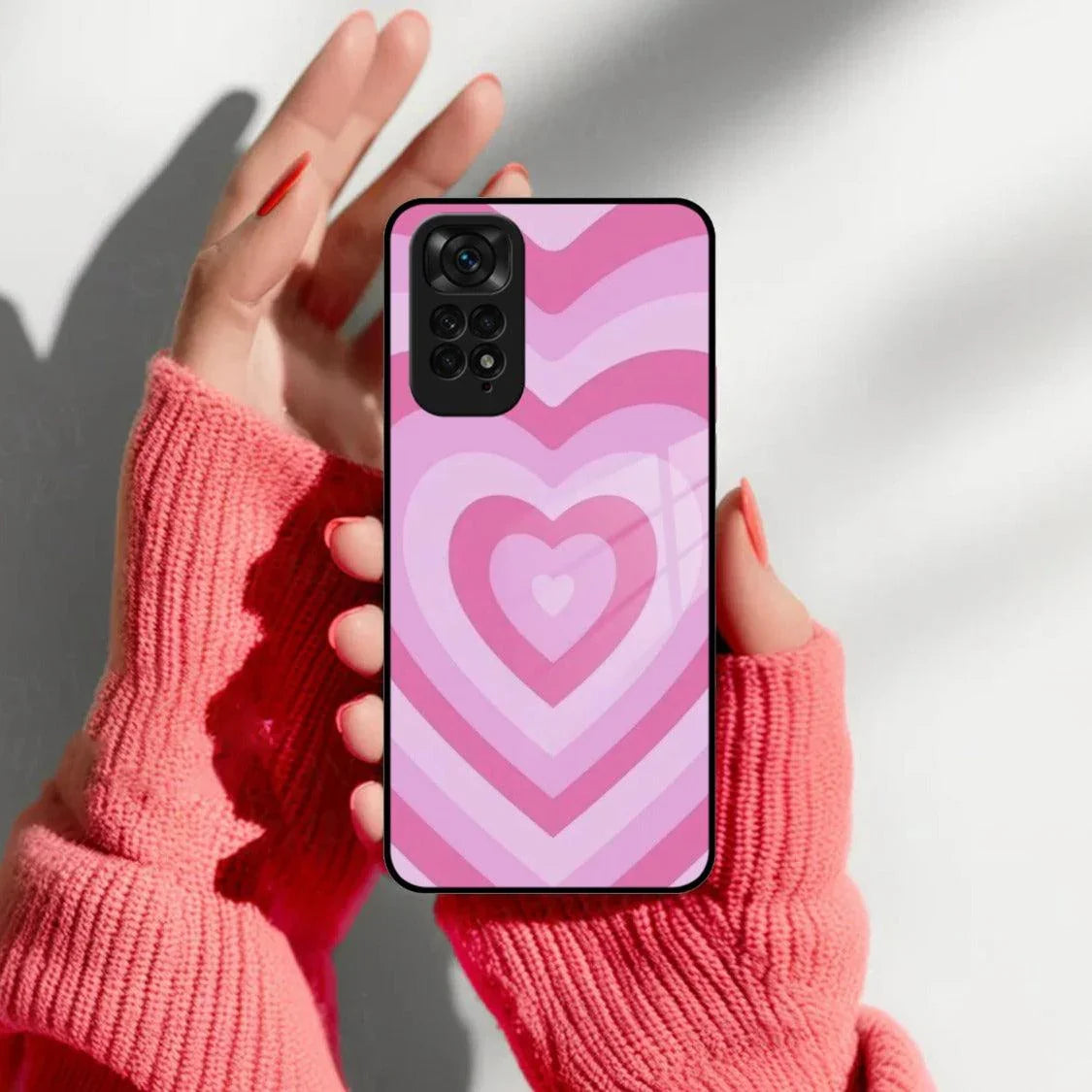 Latte Love Patter Glass Case Cover - Pink Redmi/Xiaomi - ShopOnCliQ