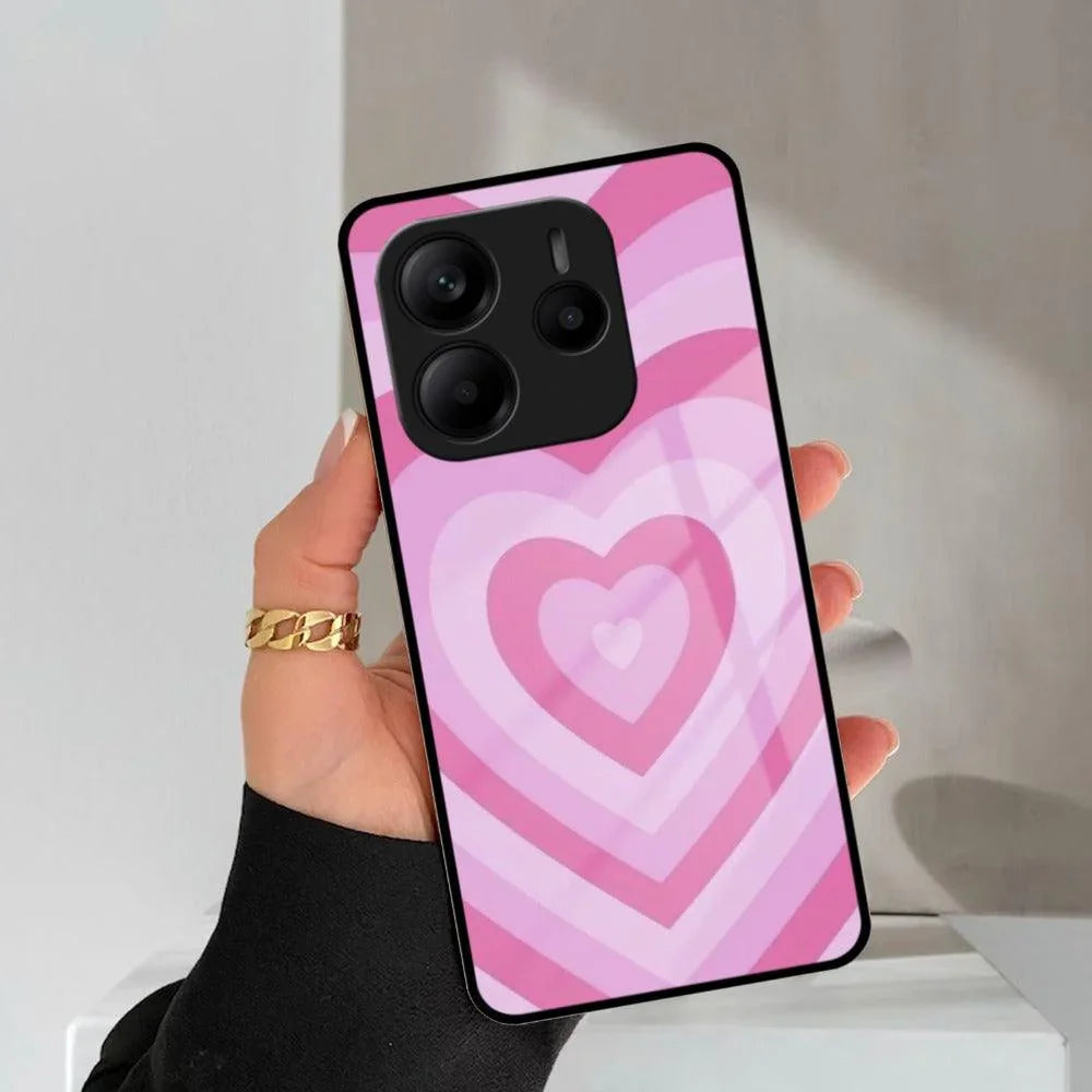 Latte Love Patter Glass Case Cover - Pink Redmi/Xiaomi - ShopOnCliQ
