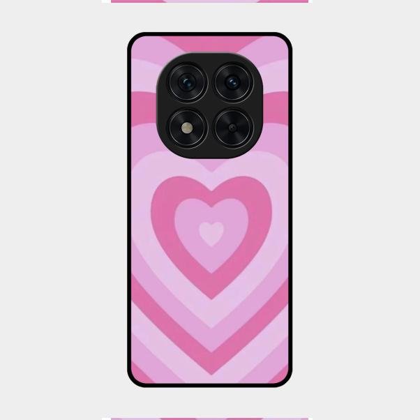 Latte Love Patter Glass Case Cover - Pink For Redmi Note 14 Pro 5G