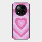 Latte Love Patter Glass Case Cover - Pink For Redmi Note 14 Pro Plus 5G