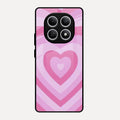 Latte Love Patter Glass Case Cover - Pink For Redmi Note 15 5G