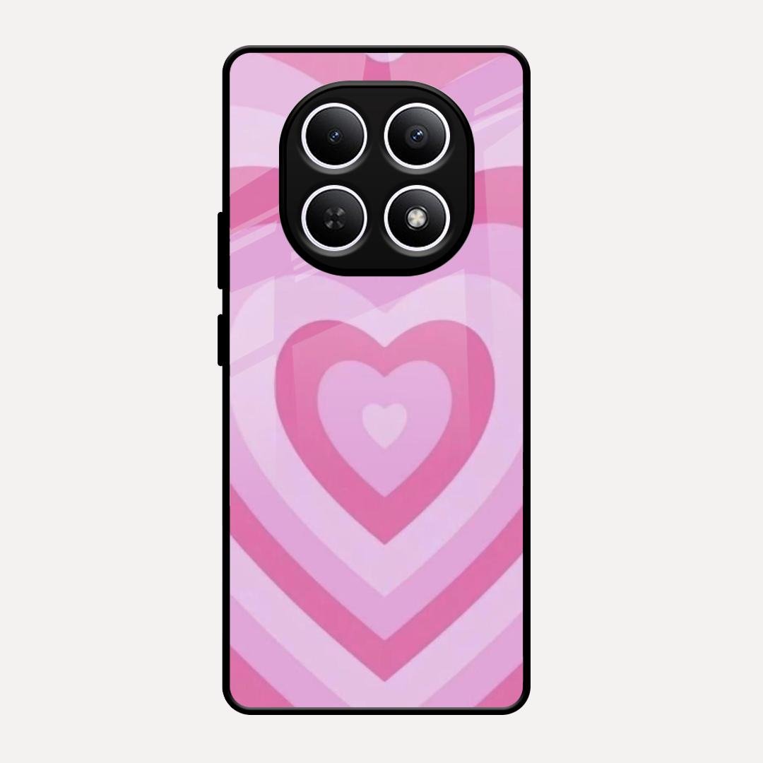 Latte Love Patter Glass Case Cover - Pink For Redmi Note 15 5G