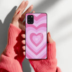 Latte Love Patter Glass Case Cover - Pink For Samsung - ShopOnCliQ