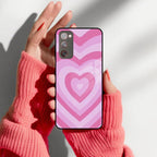 Latte Love Patter Glass Case Cover - Pink For Samsung - ShopOnCliQ