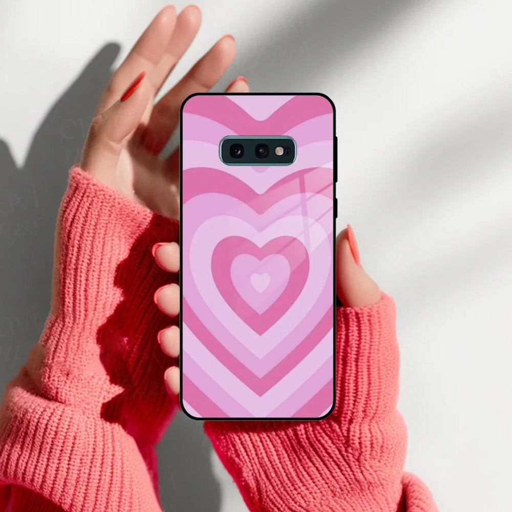 Latte Love Patter Glass Case Cover - Pink For Samsung - ShopOnCliQ