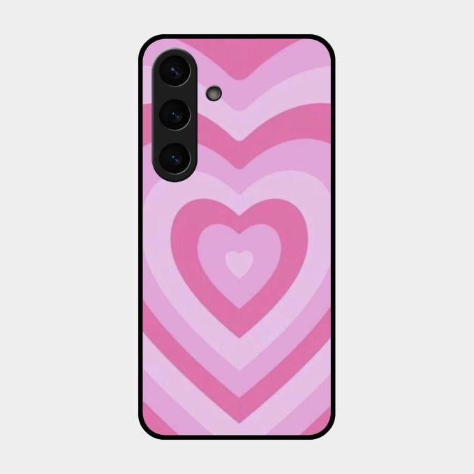 Latte Love Patter Glass Case Cover - Pink For Samsung Galaxy S26 5G