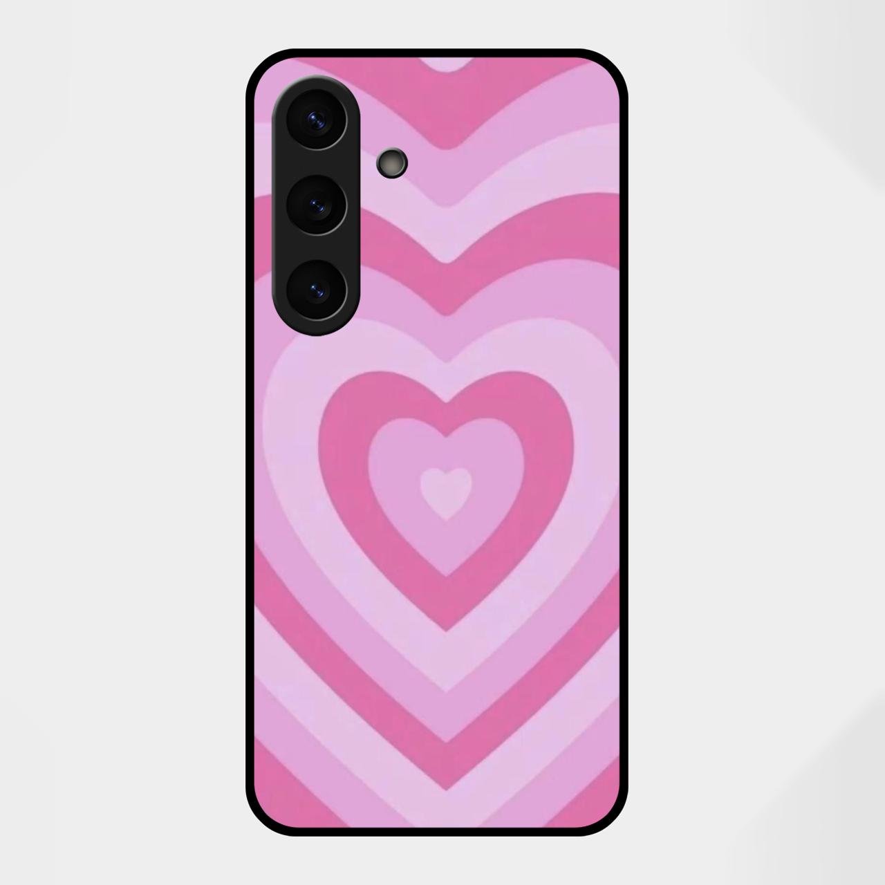 Latte Love Patter Glass Case Cover - Pink For Samsung Galaxy S25 FE 5G