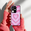 Latte Love Patter Glass Case Cover - Pink For Vivo - ShopOnCliQ