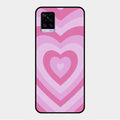 Latte Love Patter Glass Case Cover - Pink For Vivo V20