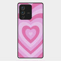 Latte Love Patter Glass Case Cover - Pink For Vivo V23 Pro 5G