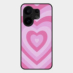Latte Love Patter Glass Case Cover - Pink For Vivo X200 Fe 5G