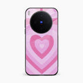Latte Love Patter Glass Case Cover - Pink For Vivo X300 5G