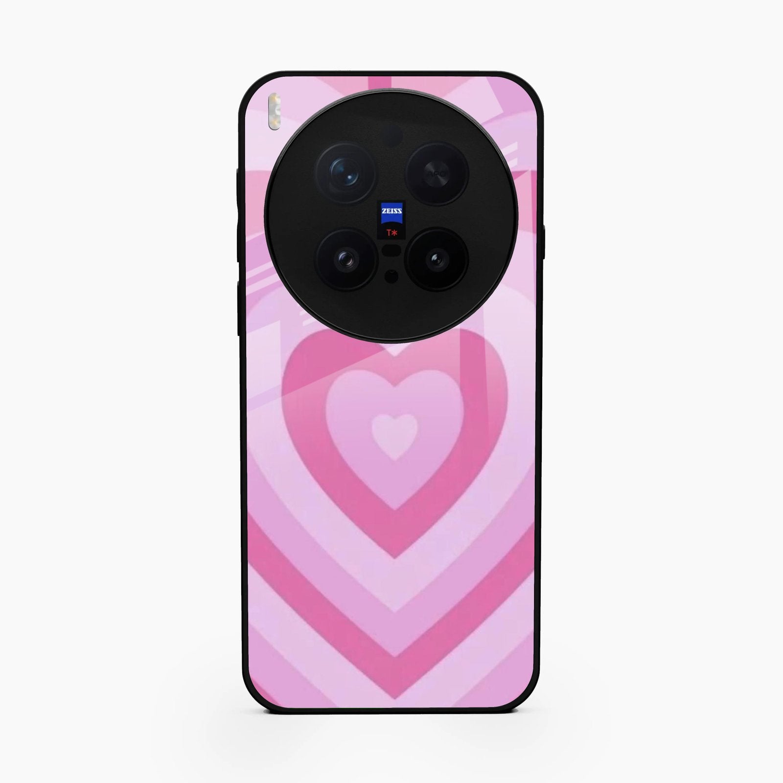 Latte Love Patter Glass Case Cover - Pink For Vivo X300 Pro 5G
