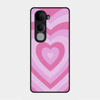 Latte Love Patter Glass Case Cover - Pink For Vivo Y400 Pro 5G