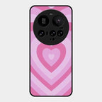 Latte Love Patter Glass Case Cover - Pink For Xiaomi 15 Ultra 5G