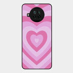 Latte Love Patter Glass Case Cover - Pink For Xiaomi Mi 10I 5G