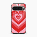 Latte Love Patter Glass Case Cover - Red For Google Pixel 10 Pro XL