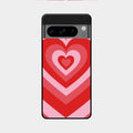 Latte Love Patter Glass Case Cover - Red For Google Pixel 8 Pro 5G