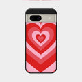 Latte Love Patter Glass Case Cover - Red For Google Pixel 8A 5G