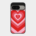 Latte Love Patter Glass Case Cover - Red For Google Pixel 9 5G