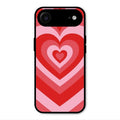 Latte Love Patter Glass Case Cover - Red For iPhone Air