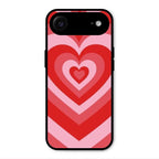 Latte Love Patter Glass Case Cover - Red For iPhone Air