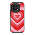 Latte Love Patter Glass Case Cover - Red For iQOO 15 5G